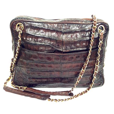 vintage chanel alligator camera bag|Chanel alligator bags for sale.